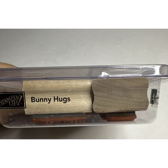 Stampin' Up! Bunny Hugs Wood Stamp Set of 6 Easter, Basket, Eggs, Chick, Tulips - Picture 3 of 4